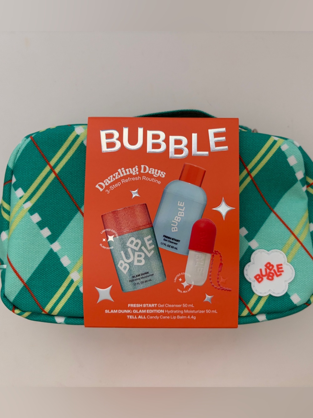 Bubble Dazzling Days 3-Step Refresh Routine Travel Gift Kit New.